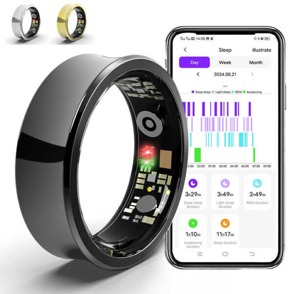 Smart titanium ring Health and fitness tracker