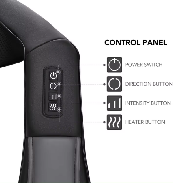 Shiatsu deep tissue massager with heat option - Image 3