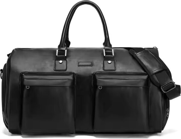 2 in 1 leather travel bag / hanging suitcase - Image 3
