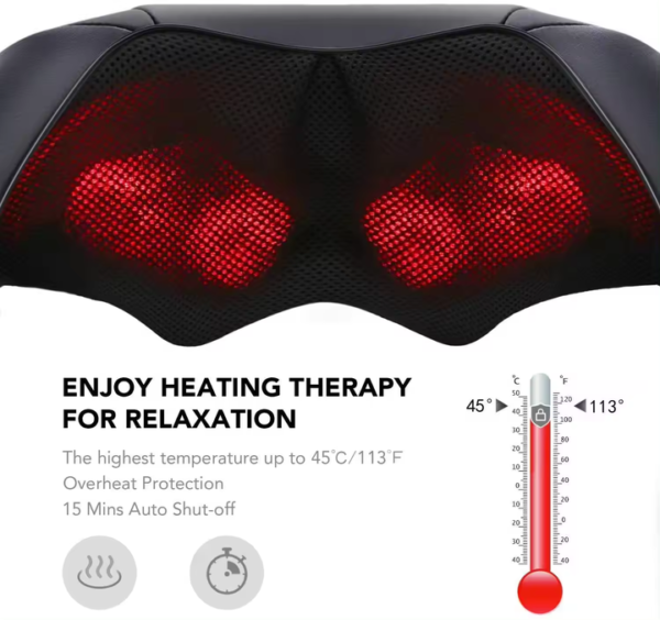 Shiatsu deep tissue massager with heat option - Image 4